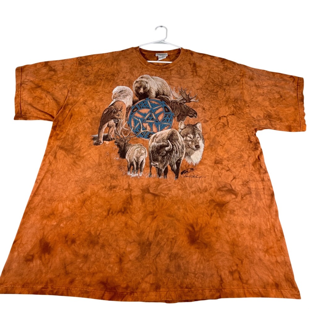 David Behrens Signature Apparel Wildlife Graphic Tie Dye T-Shirt Mens 3XL